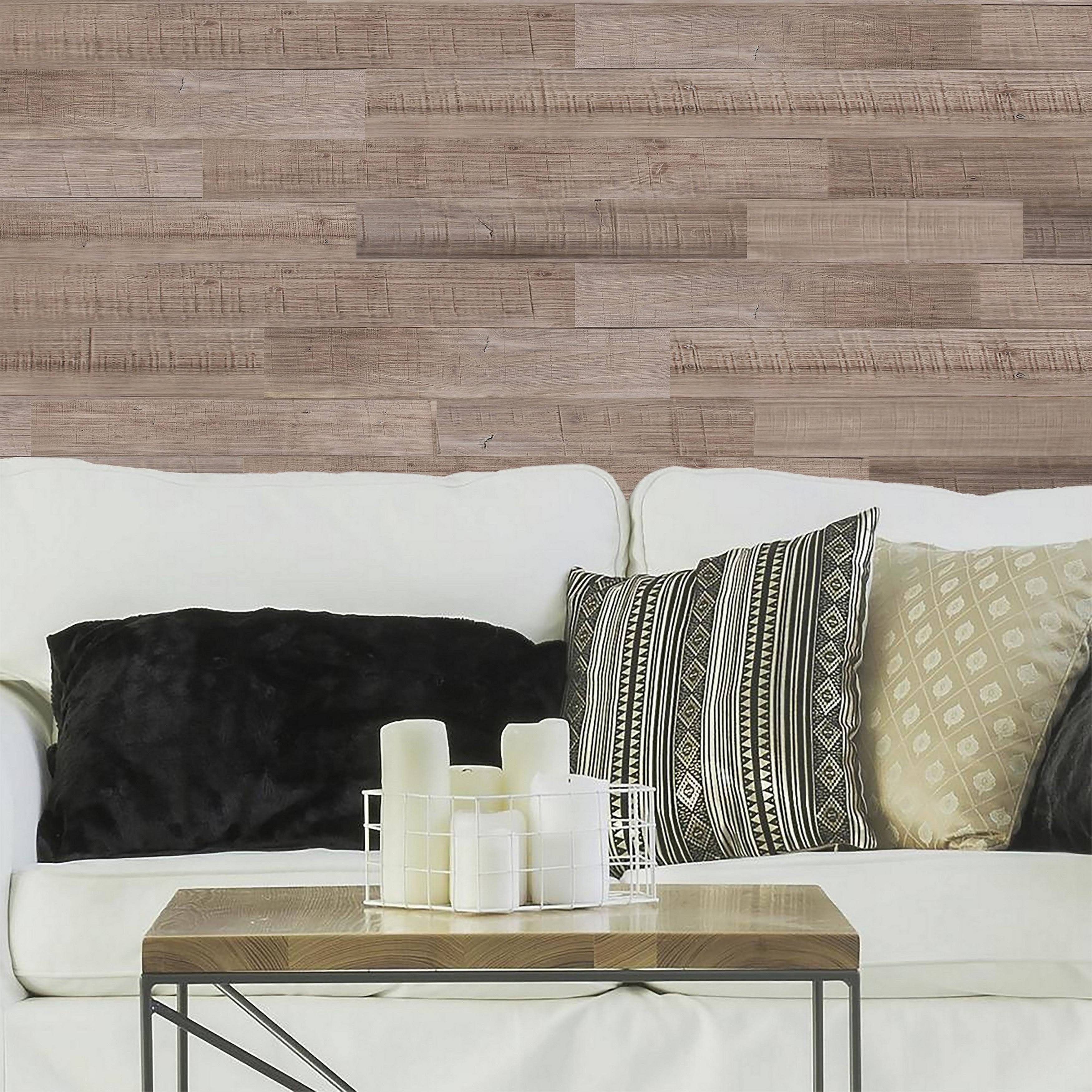 Reclaimed Peel & Stick Solid Wood Wall Paneling U3952