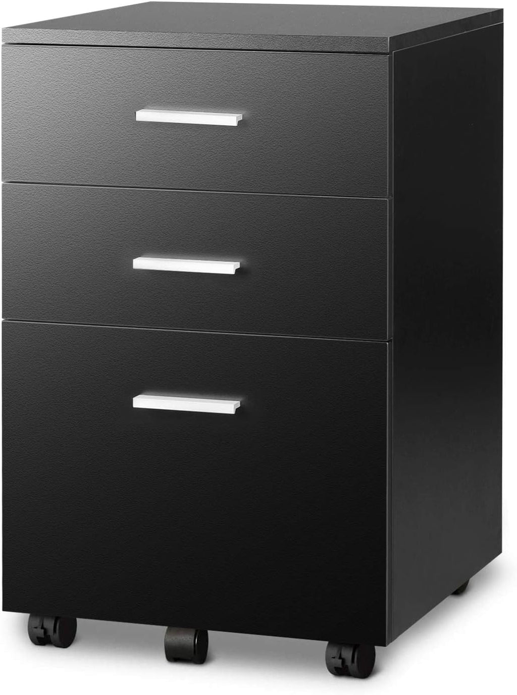 Rustic Brown 3 Drawer Wood Mobile File Cabinet P95241