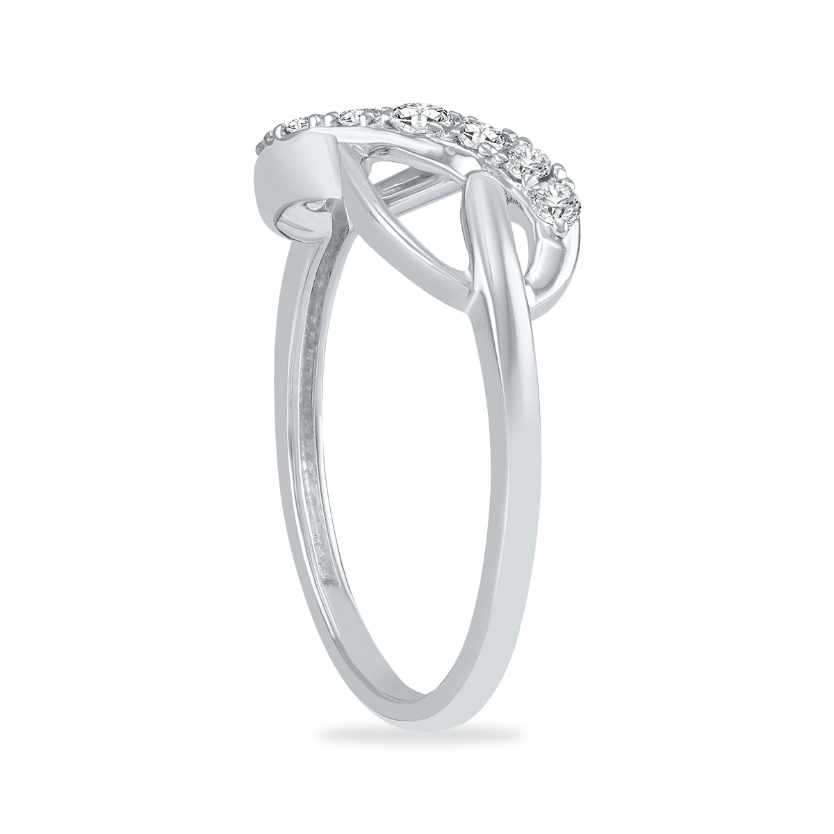 10K White Gold Diamond Infinity Ring Z996