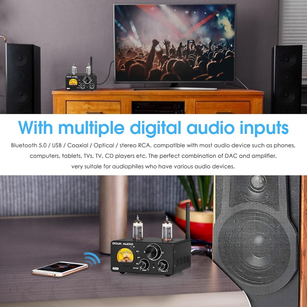 2 Channel 200W Bluetooth Vacuum Tube Amplifier R3147