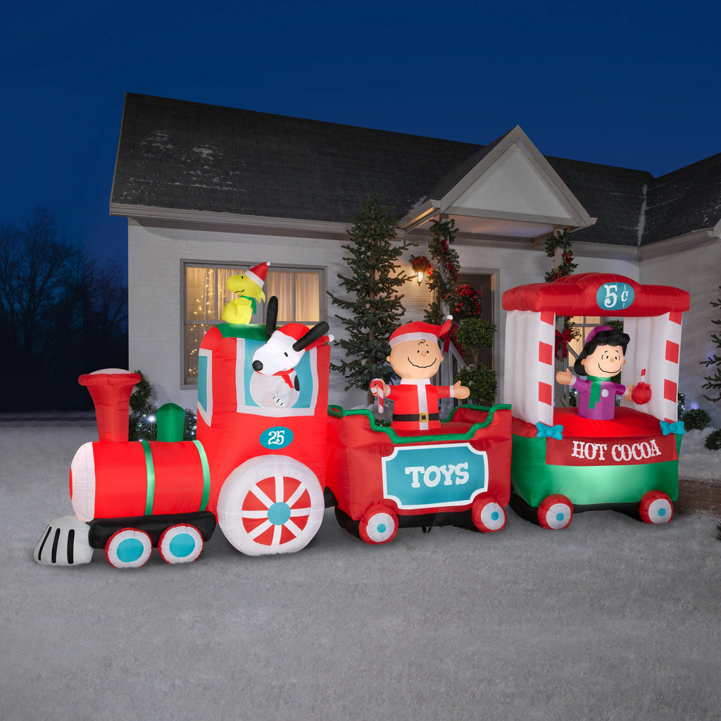 Christmas Airblown Inflatable Train Scene, 7.5 ft Tall, Multi R428