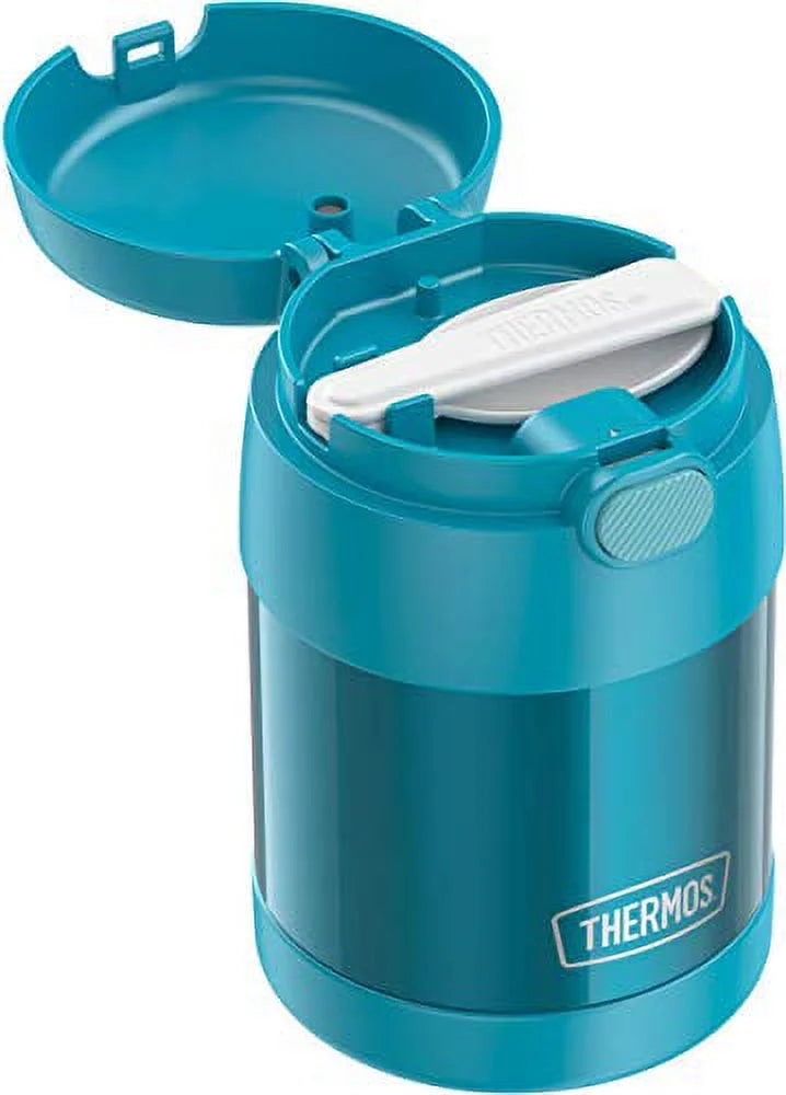Teal 10 Ounce Stainless Steel Vacuum Insulated Kids Food Jar with Folding Spoon S88619