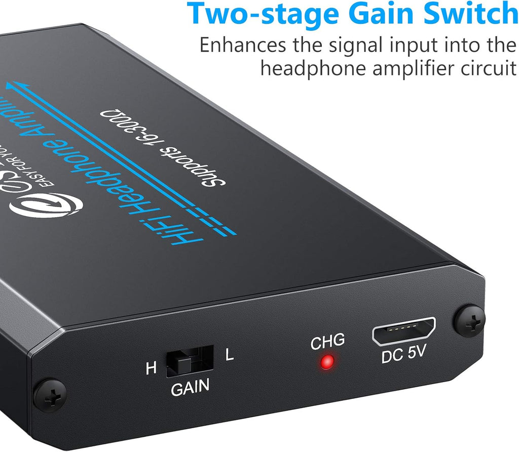 Portable Headphone Amplifier with 3.5mm Gain Switch V9009