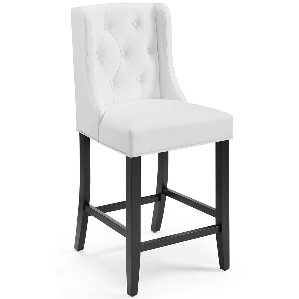 White Faux Leather Counter Stool M405