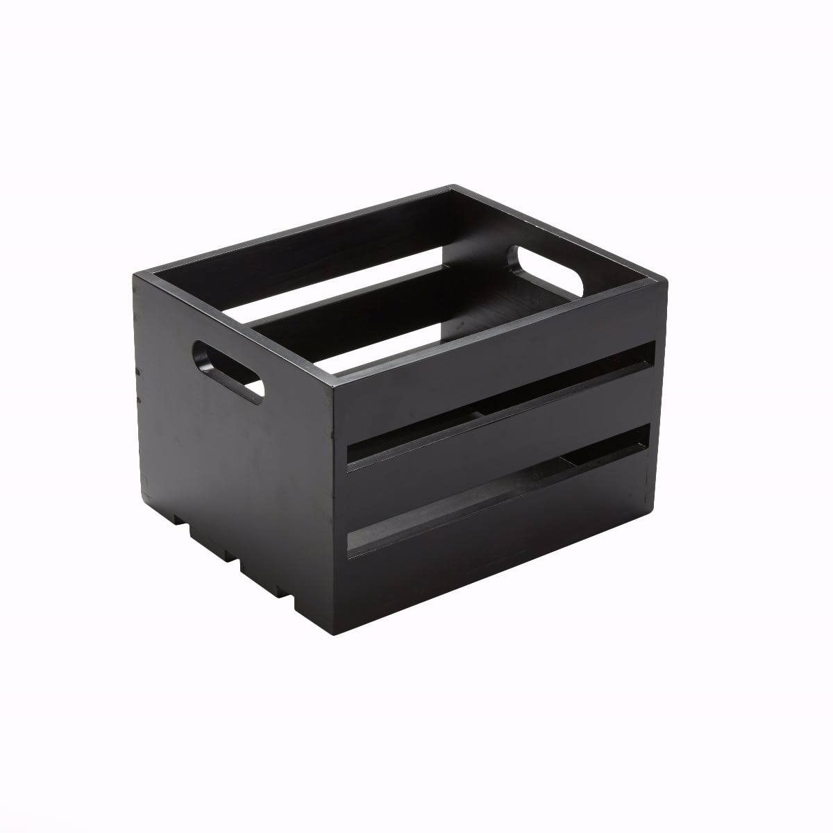 Black Wood Rectangular Crate B42932