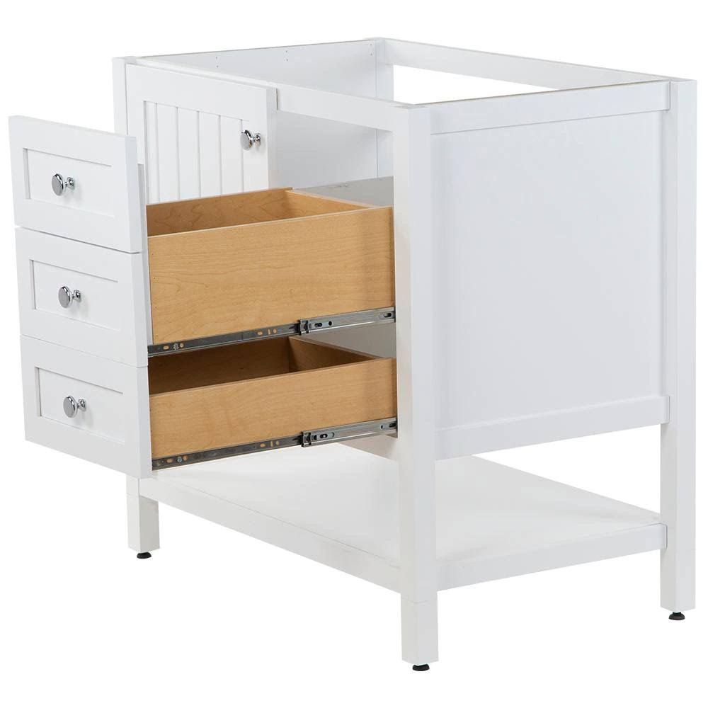White 36 in. W x 22 in. D x 34 in. H Bath Vanity Cabinet R577826