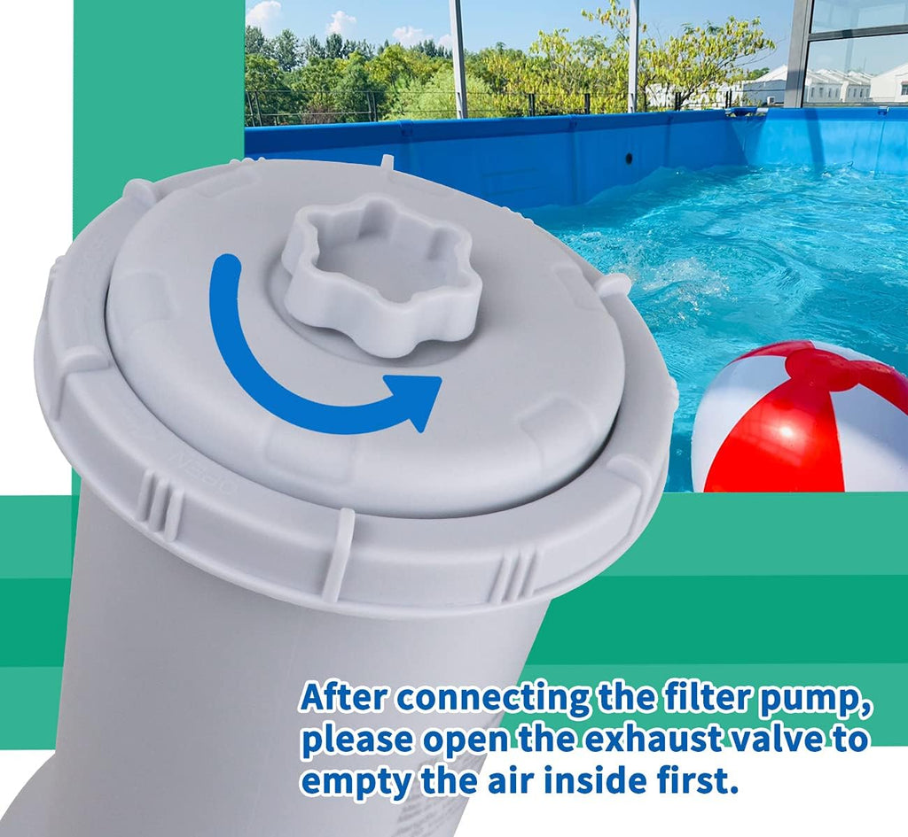1000 GPH Clear Cartridge Filter Pump for Above Ground Pools, 110-120V with GFCI, Pack of 2 B29614