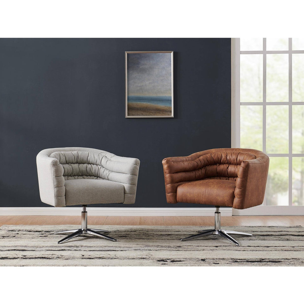 Fabric Swivel Chair Y6527