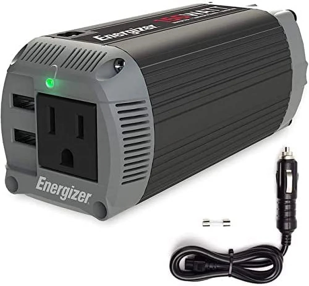 150 Watt Pure Sine Wave Car Power Inverter with Cigarette Lighter Plug and 2 USB Ports Q7852