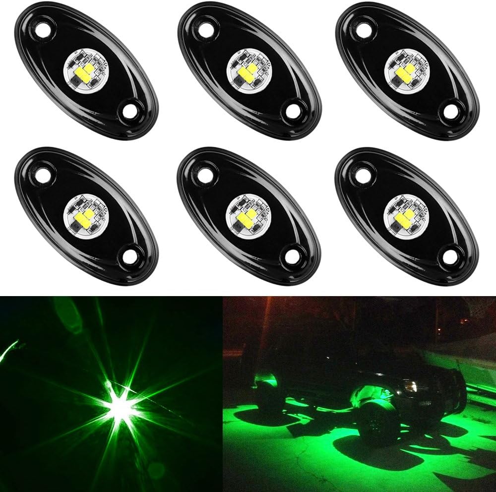 8 Pods Red LED Rock Lights Kit Waterproof Underglow for Jeep Off Road Trucks Car ATV SUV Vehicle Boat Pack of 2 V954270