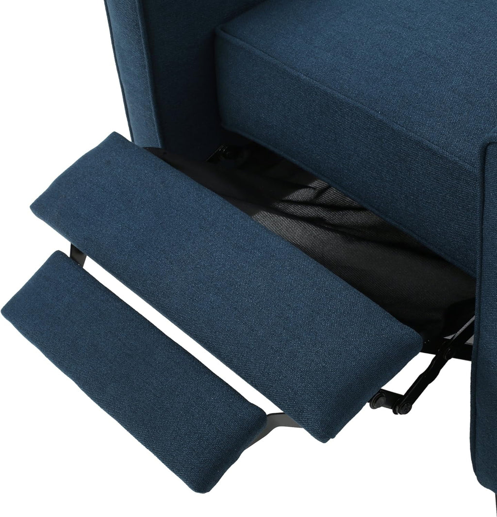 Dark Blue Fabric Recliner Club Chair F89945