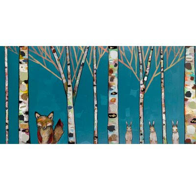 Canvas Print of Painting in Blue A4169