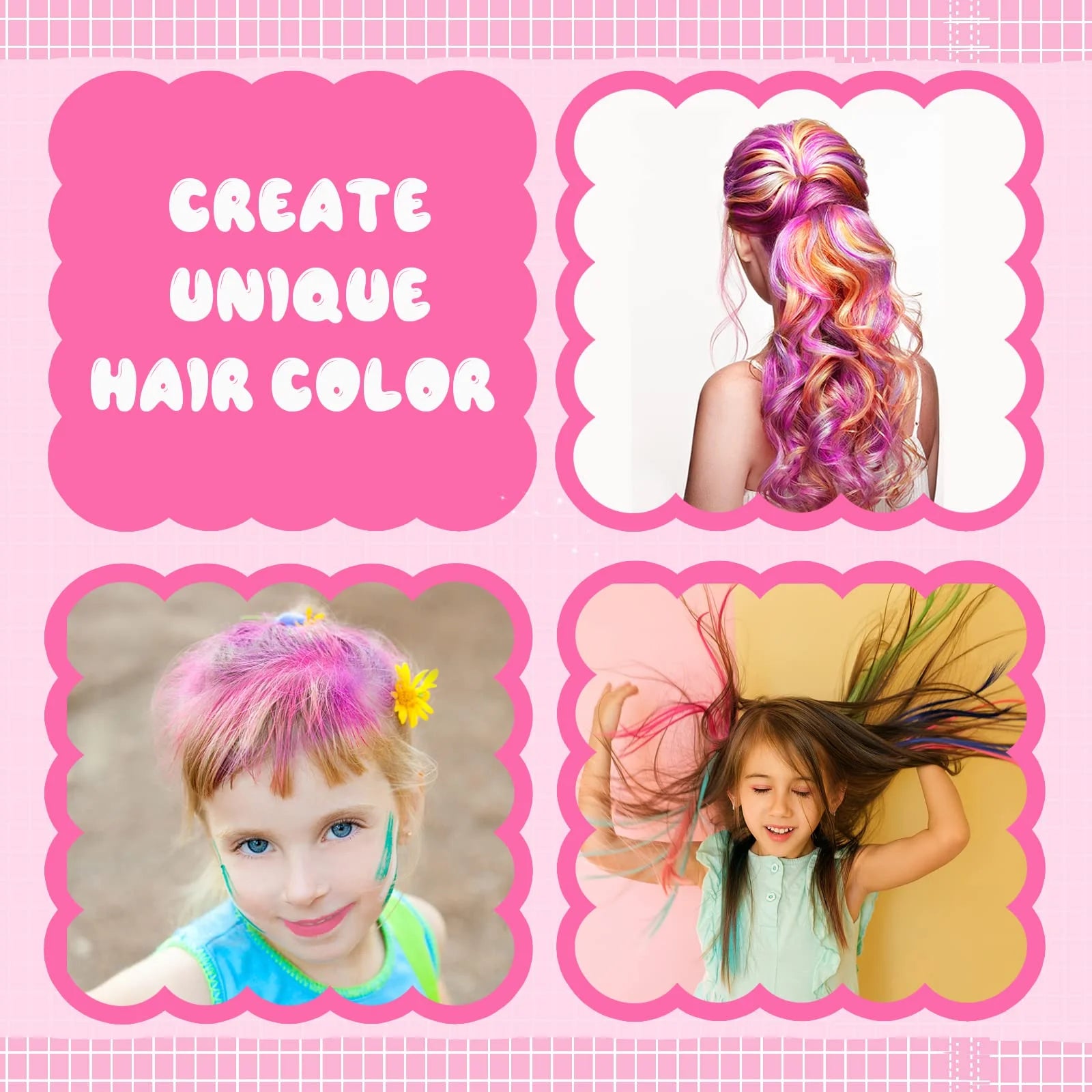 Hair Chalk Set for Kids DIY Hair Color Dye Chalk Z9773