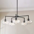 5-Light Dimmable Clear Glass Linear Chandelier G831510