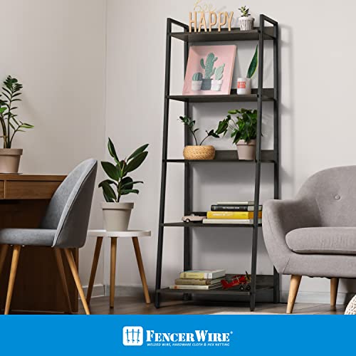 Black Wooden 5 Tier Ladder Bookshelf T47586