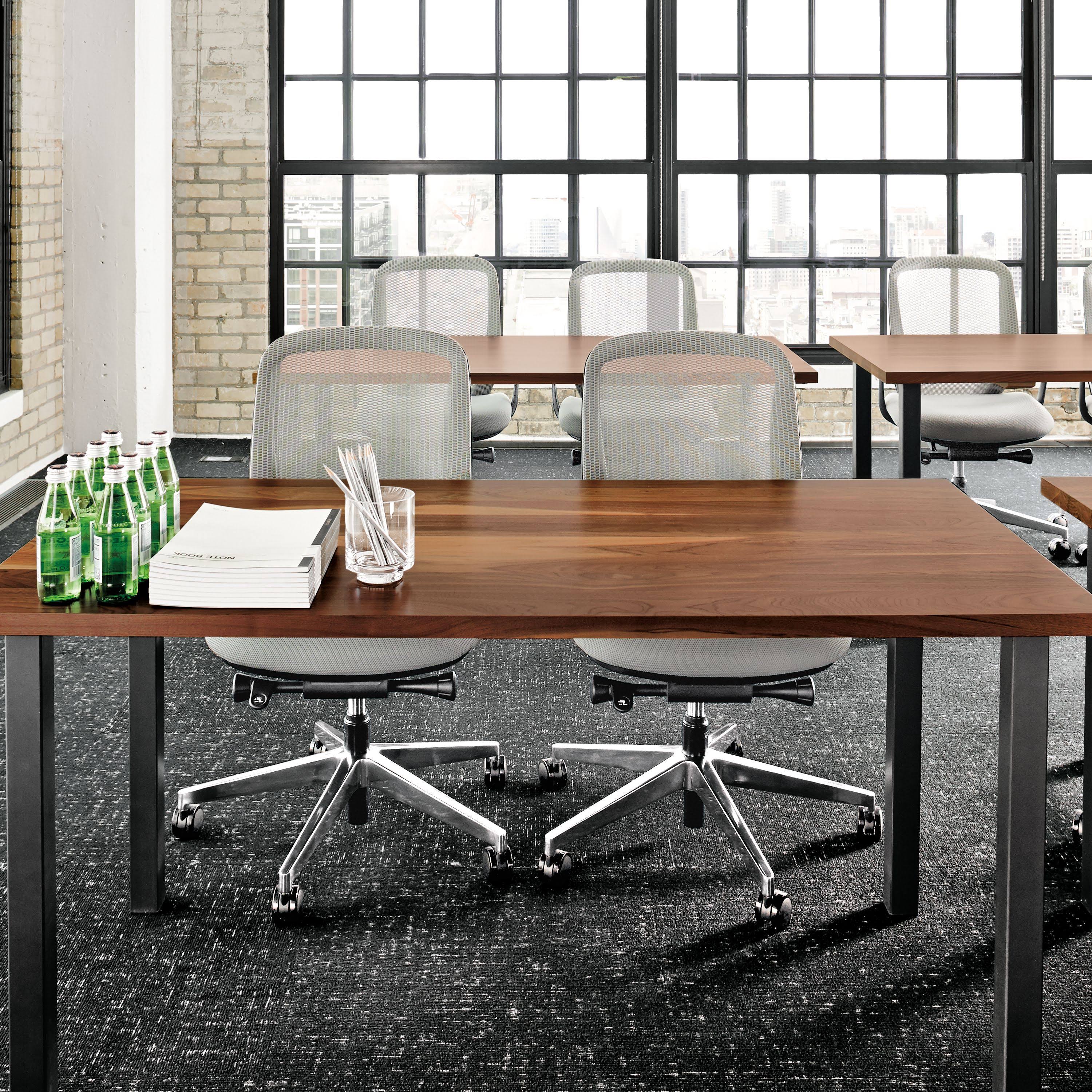 Black Ergonomic Mid-Back Office Task Chair with Black Mesh C64298