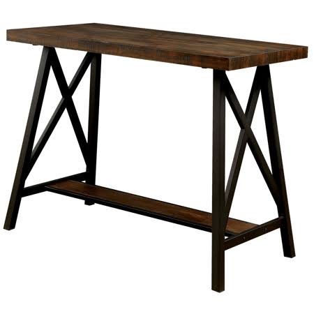 Industrial Pub Table, Weathered Medium Oak U455