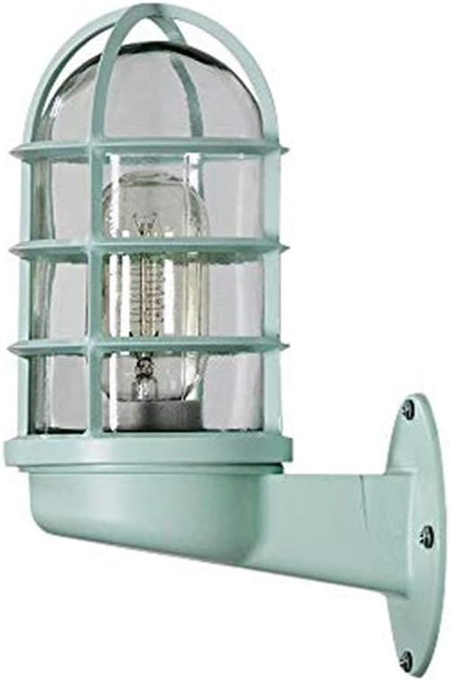 Green Finish Metal Cage Wall Sconce W32695
