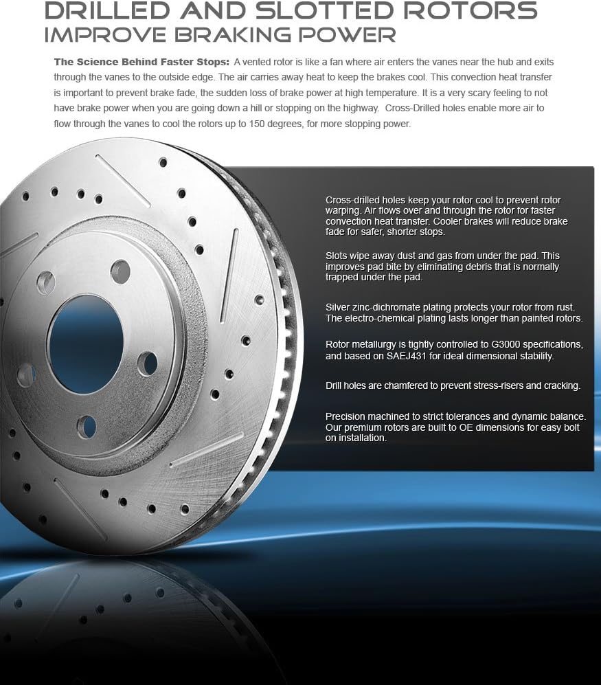 8 Lug Drilled & Slotted Rotors Q33471