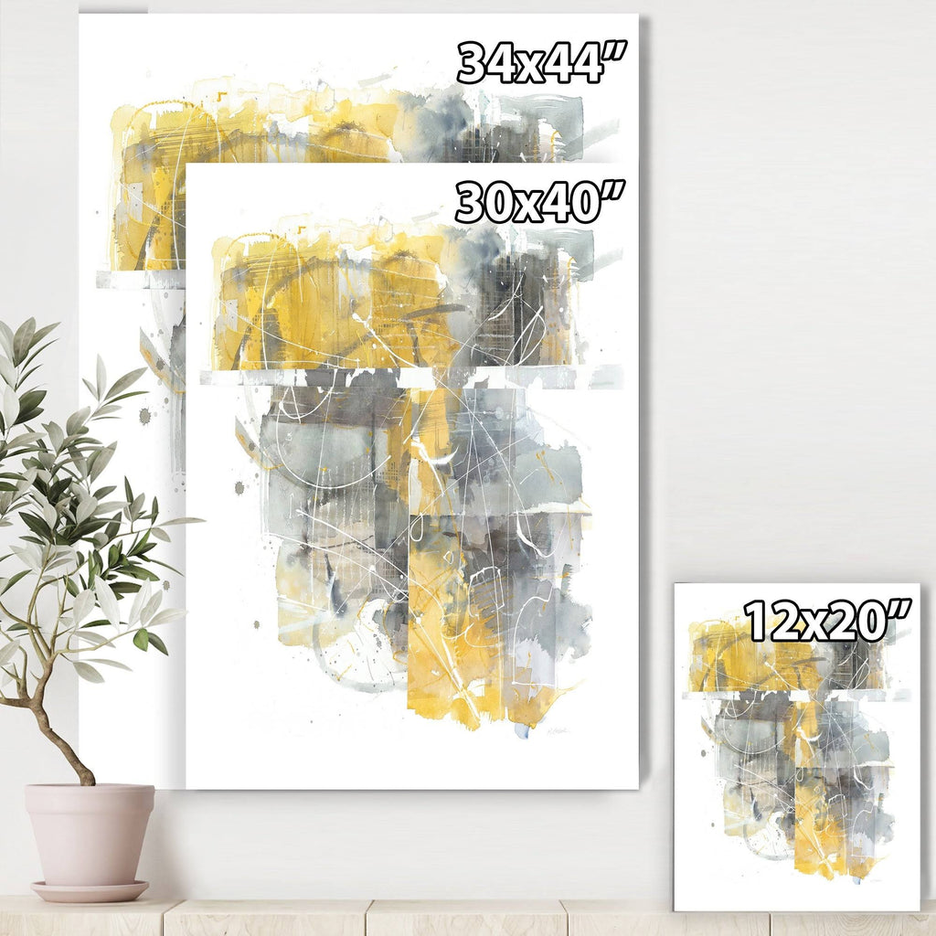 Geometric Canvas Artwork Print - Grey - 24 in. Wide x 32 in. High V754816