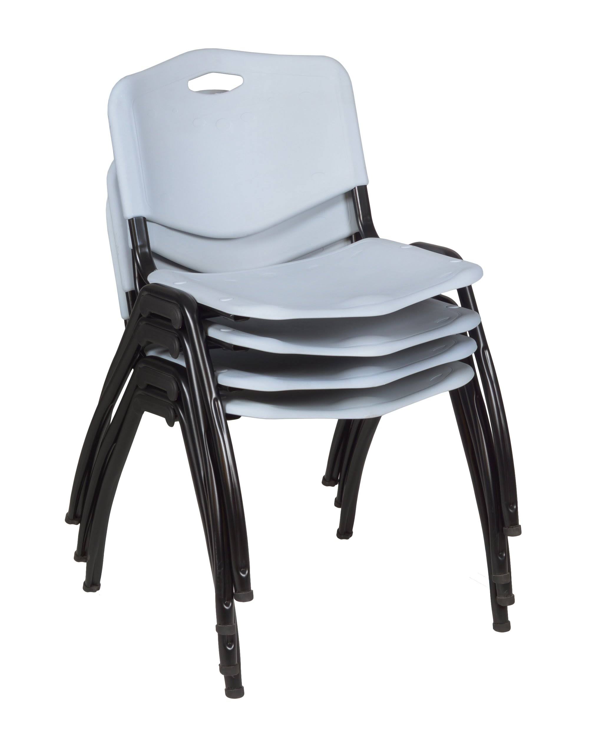 Round Breakroom Table with 4 Stack Chairs C114312