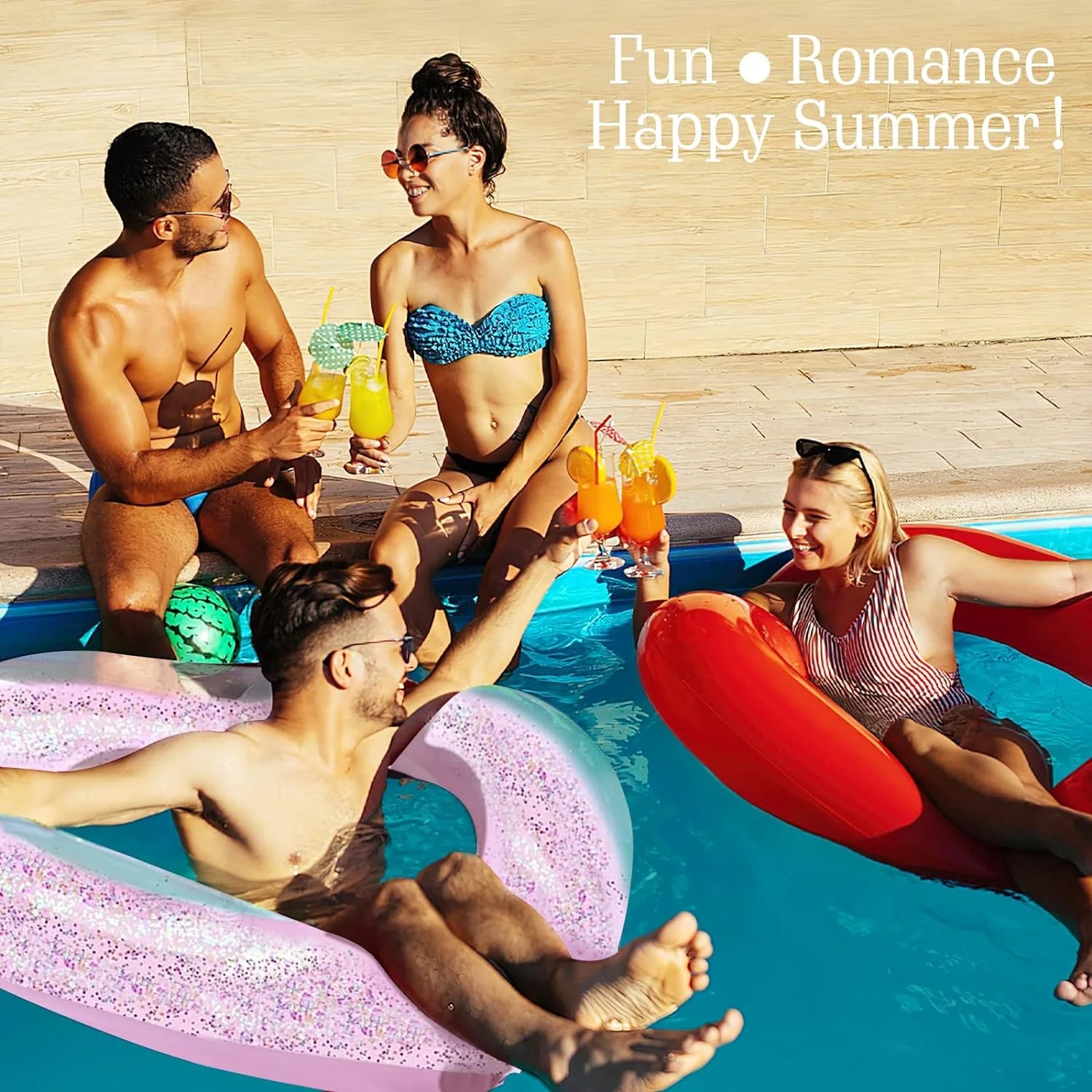 Heart Shaped Pool Float Tube Ring R9701
