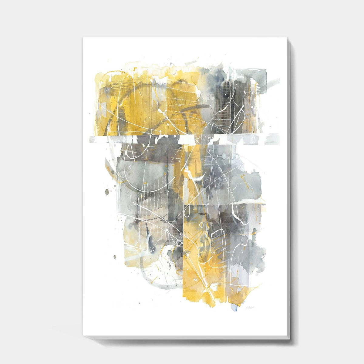 Geometric Canvas Artwork Print - Grey - 24 in. Wide x 32 in. High V754816