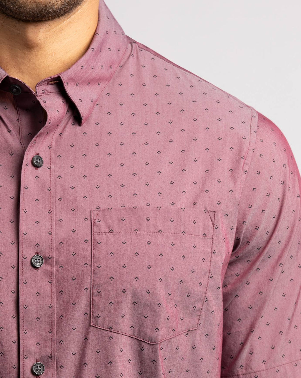 Heather Tawny Port Button Up Shirt, Size Small M4129