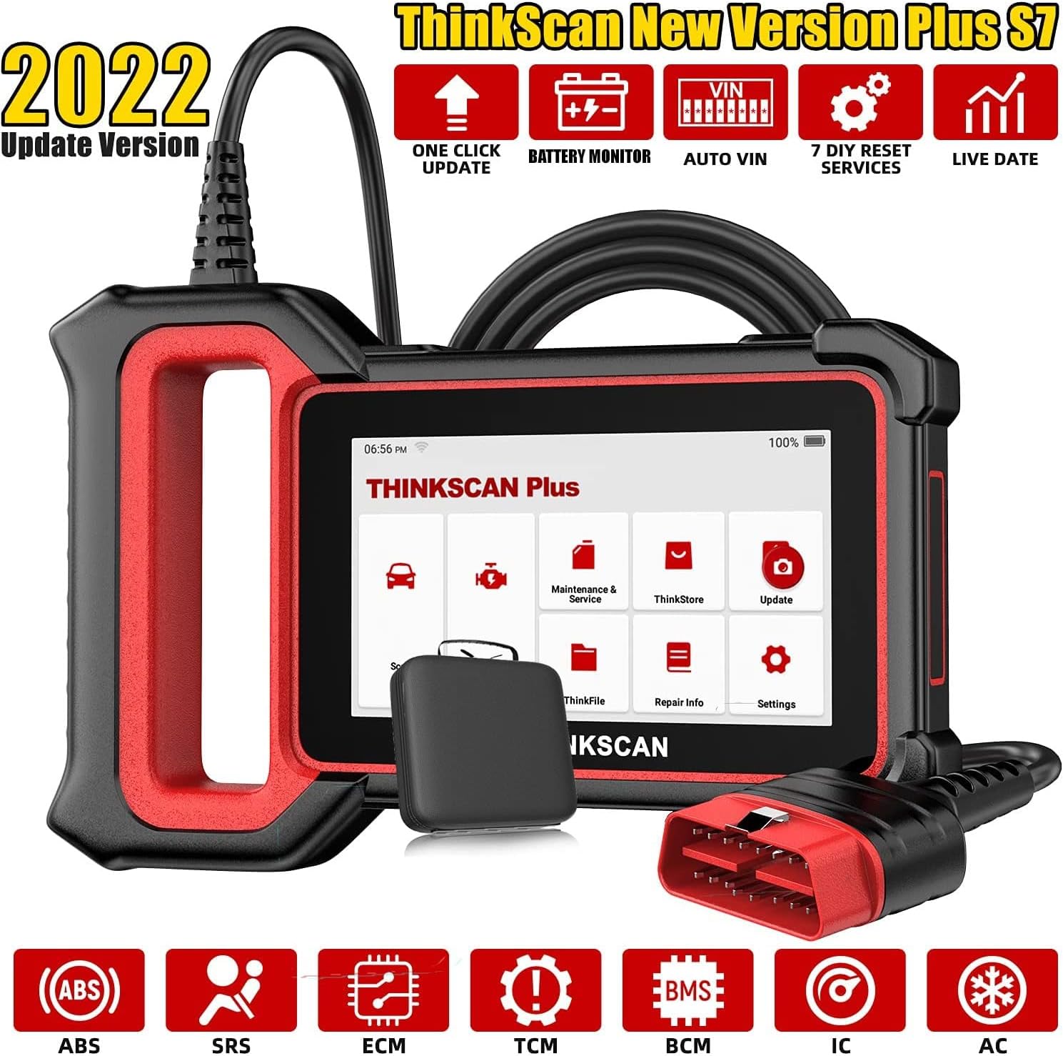 OBD2 Scanner Diagnostic Scan Tool Code Reader with 5 Reset Services O104