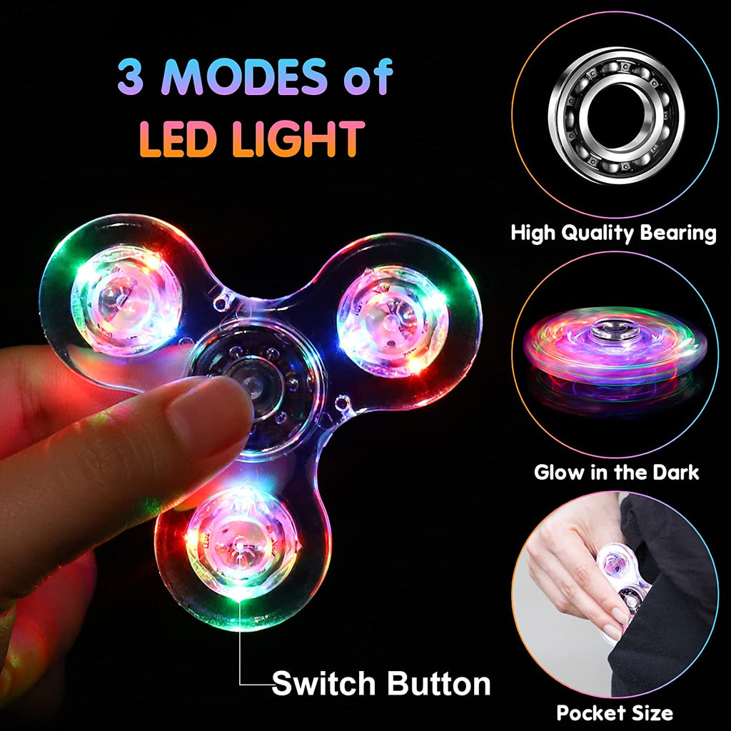 LED Light Up Fidget Spinners 2 Pack X1069