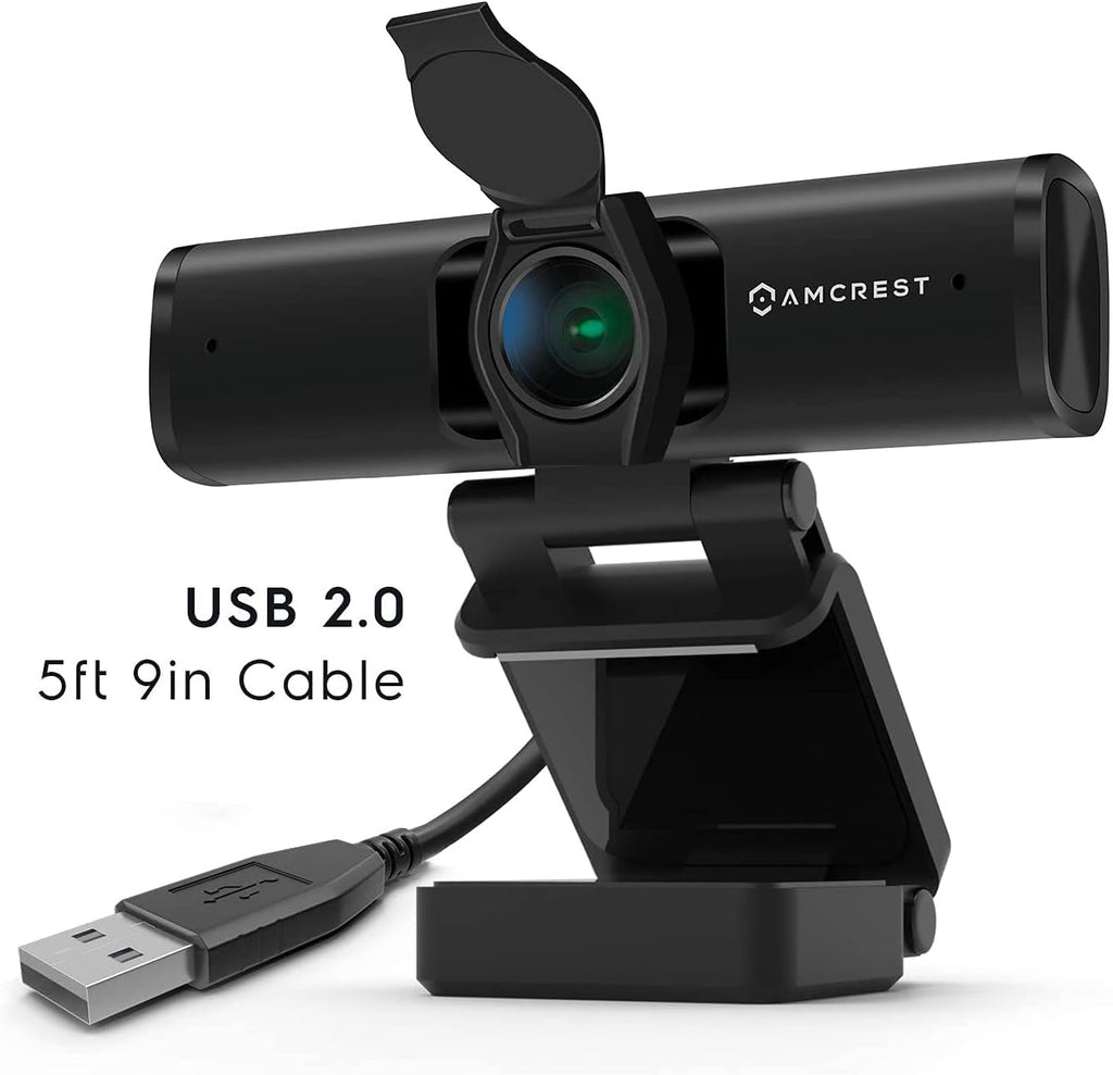 4K Webcam with Microphone & Privacy Cover, USB Camera, Wide Angle Lens U438717