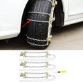 3pcs Steel Tire Anti-Skid Snow Chain for Car Truck SUV Winter (L) Pack of 2 F1018