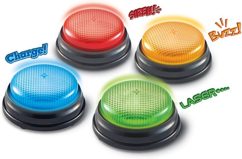 Lights and Sounds Buzzers, Set of 12, Ages 3+ T285