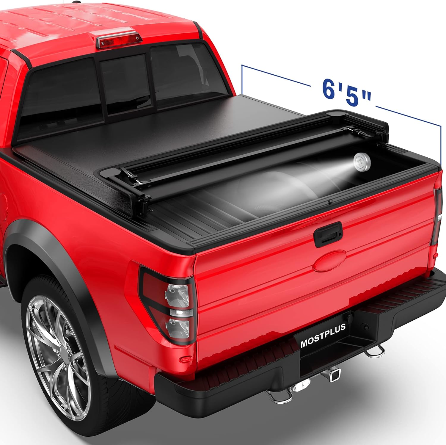 Tri-Fold Soft Truck Bed Tonneau Cover E3393