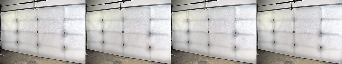 White Reflective Foam Core 2 Car Garage Door Insulation Kit 16FT x 8FT R Value 8.0 M6652