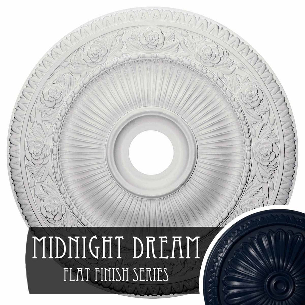 24 1/4x22OD x 3 7/8x22ID x 2x22P Hand-Painted Ceiling Medallion L235207