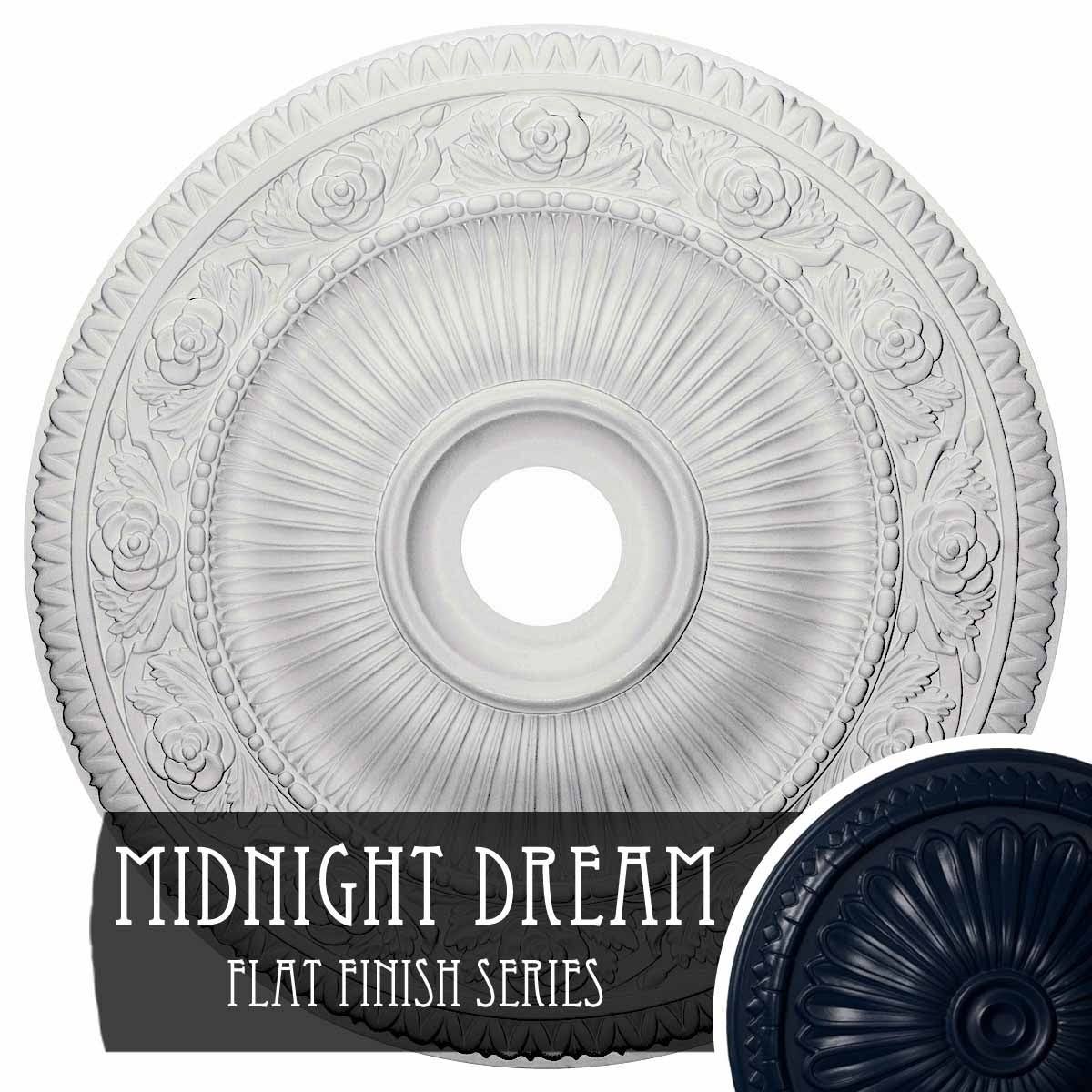 24 1/4x22OD x 3 7/8x22ID x 2x22P Hand-Painted Ceiling Medallion L235207