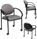Stack Chairs with Casters and Arms W9736