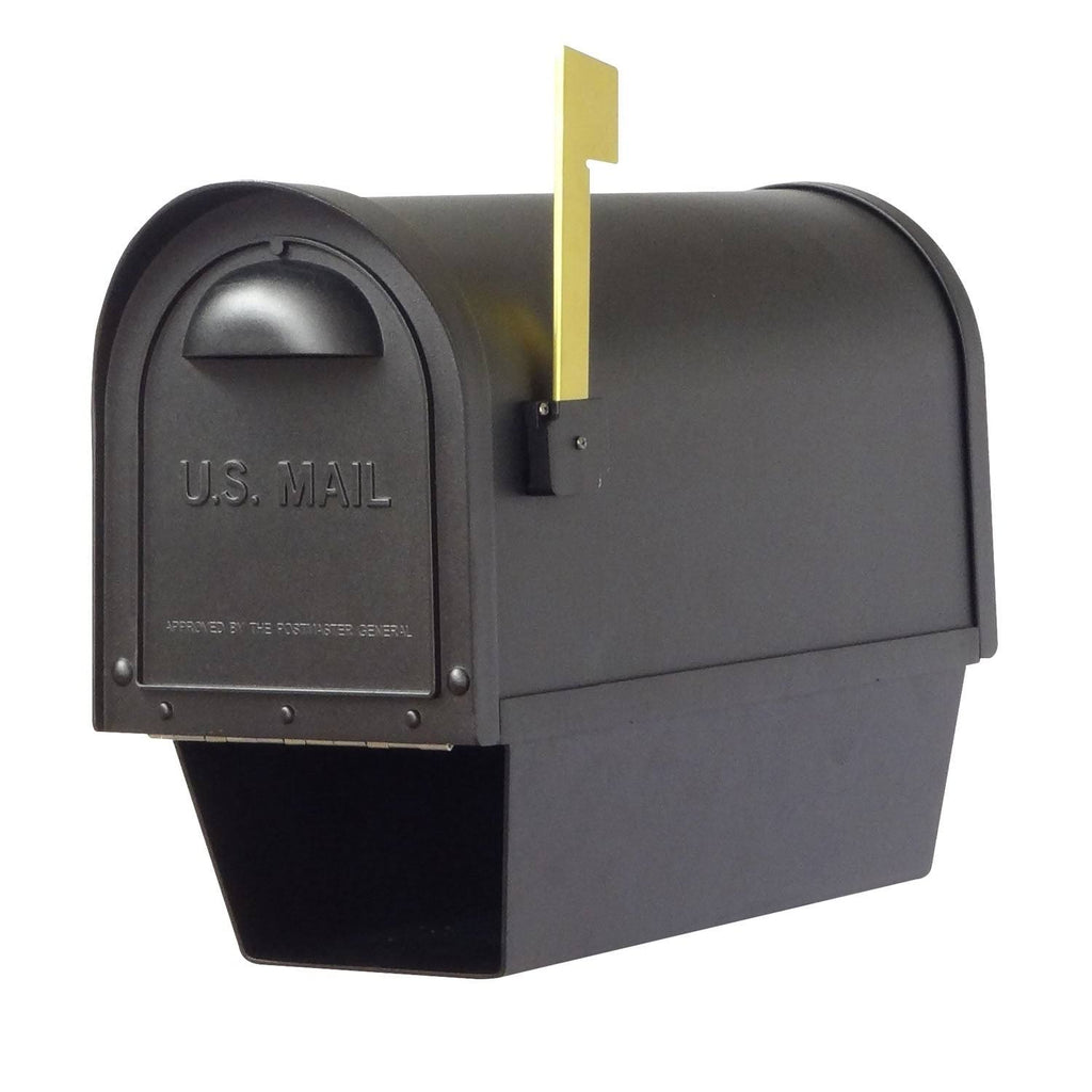 Classic Curbside Mailbox with Newspaper Tube and Floral Front F930