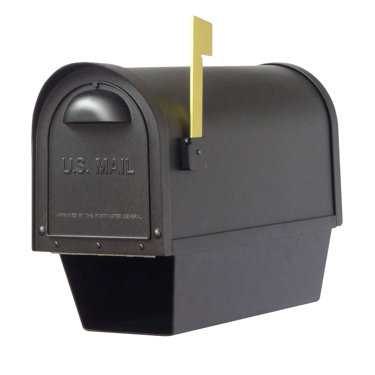 Classic Curbside Mailbox with Newspaper Tube and Floral Front F930