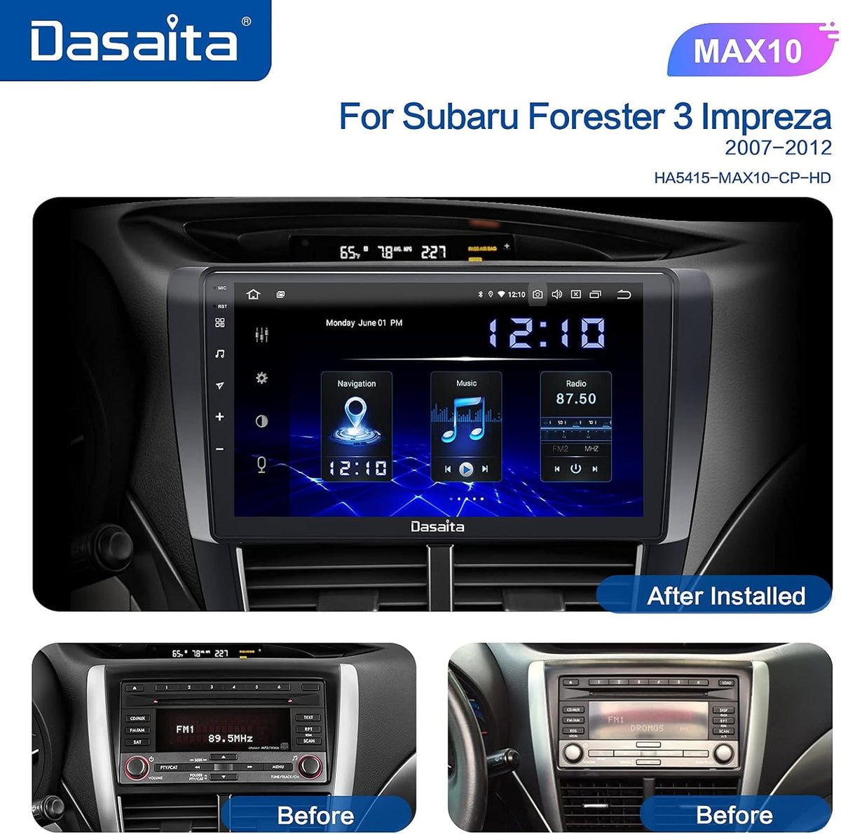 Android Car Stereo with Carplay Touch Screen H96675