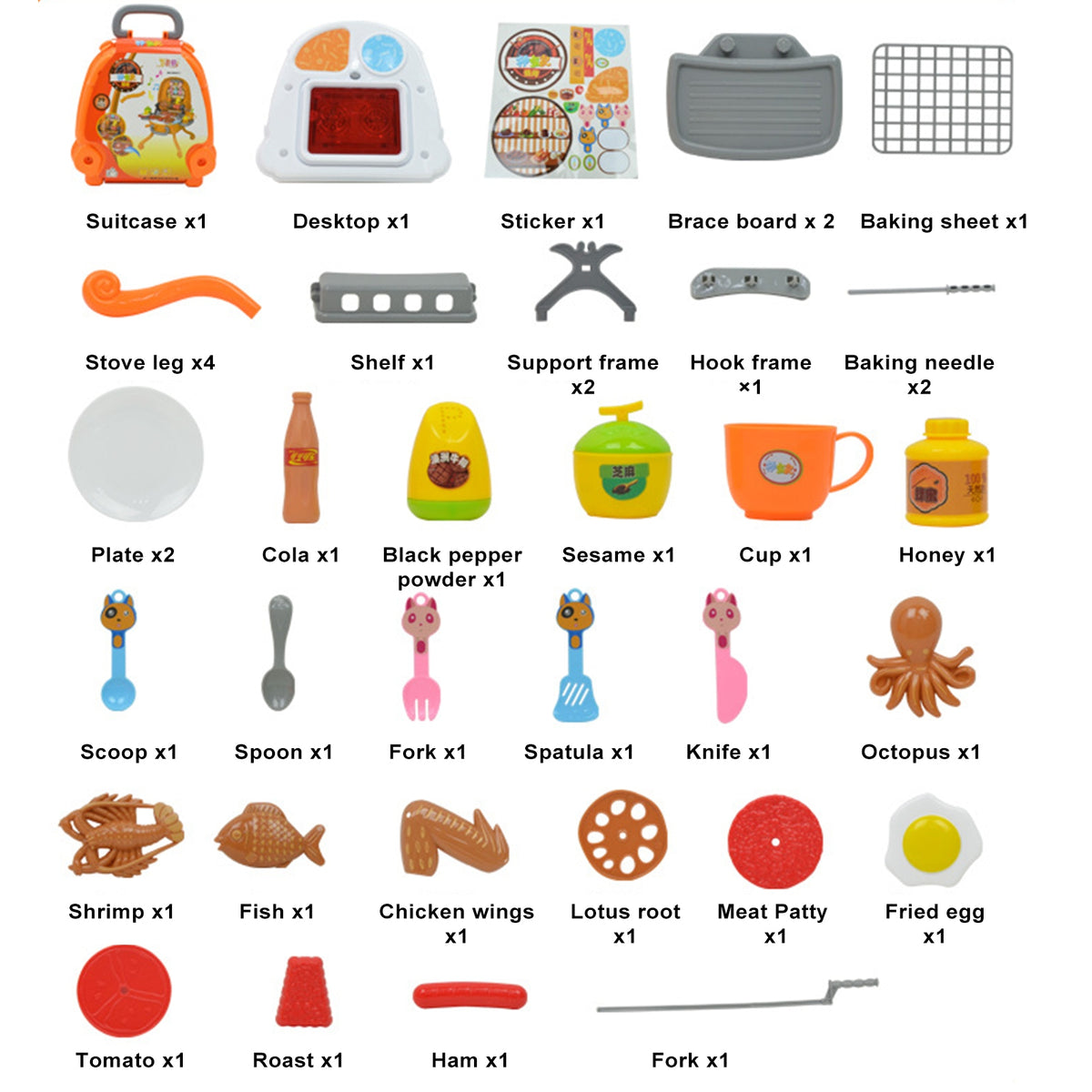 Portable BBQ Toy Set with Suitcase Design G30121