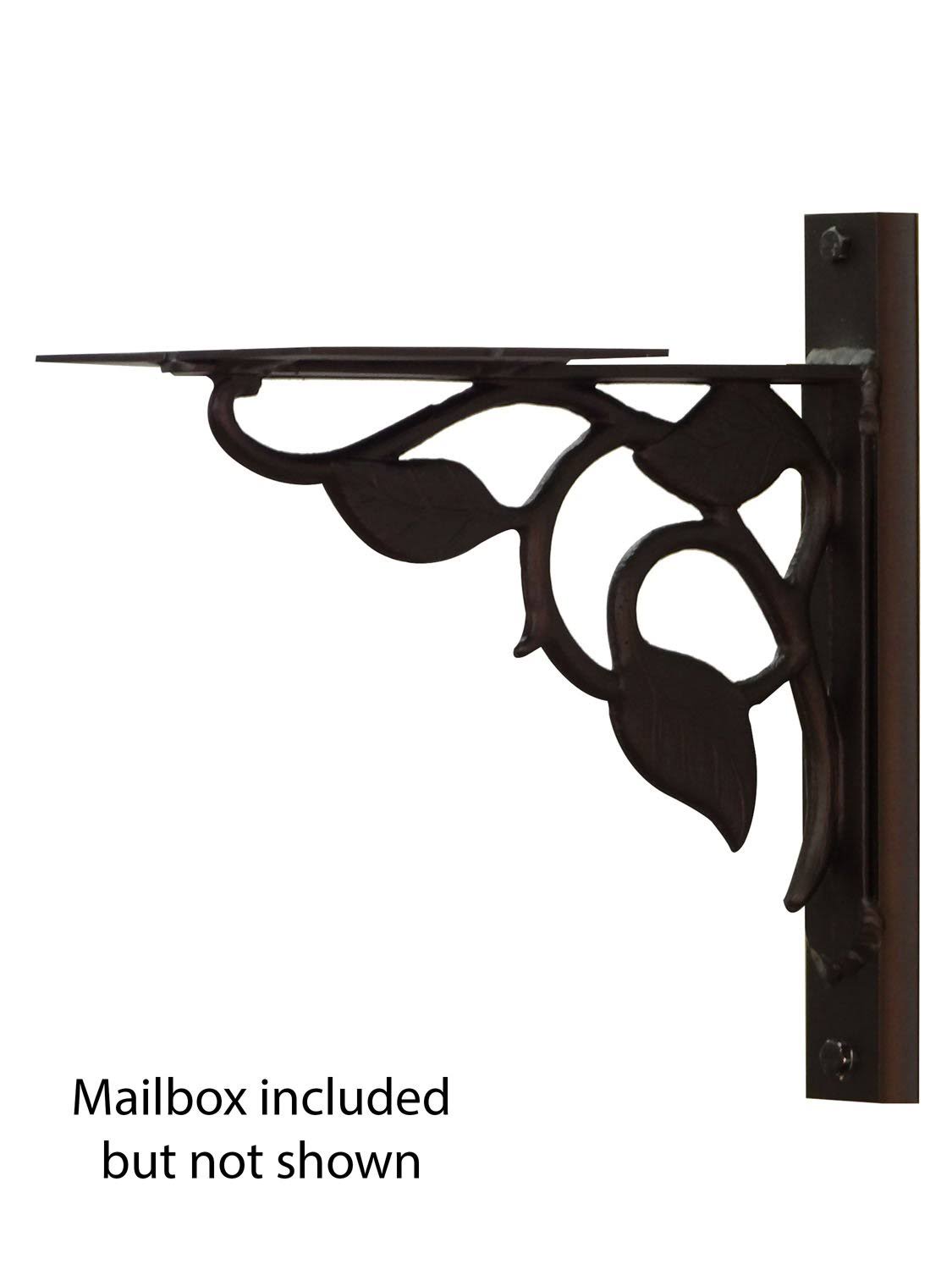 Classic Curbside Mailbox with Newspaper Tube and Floral Front F930