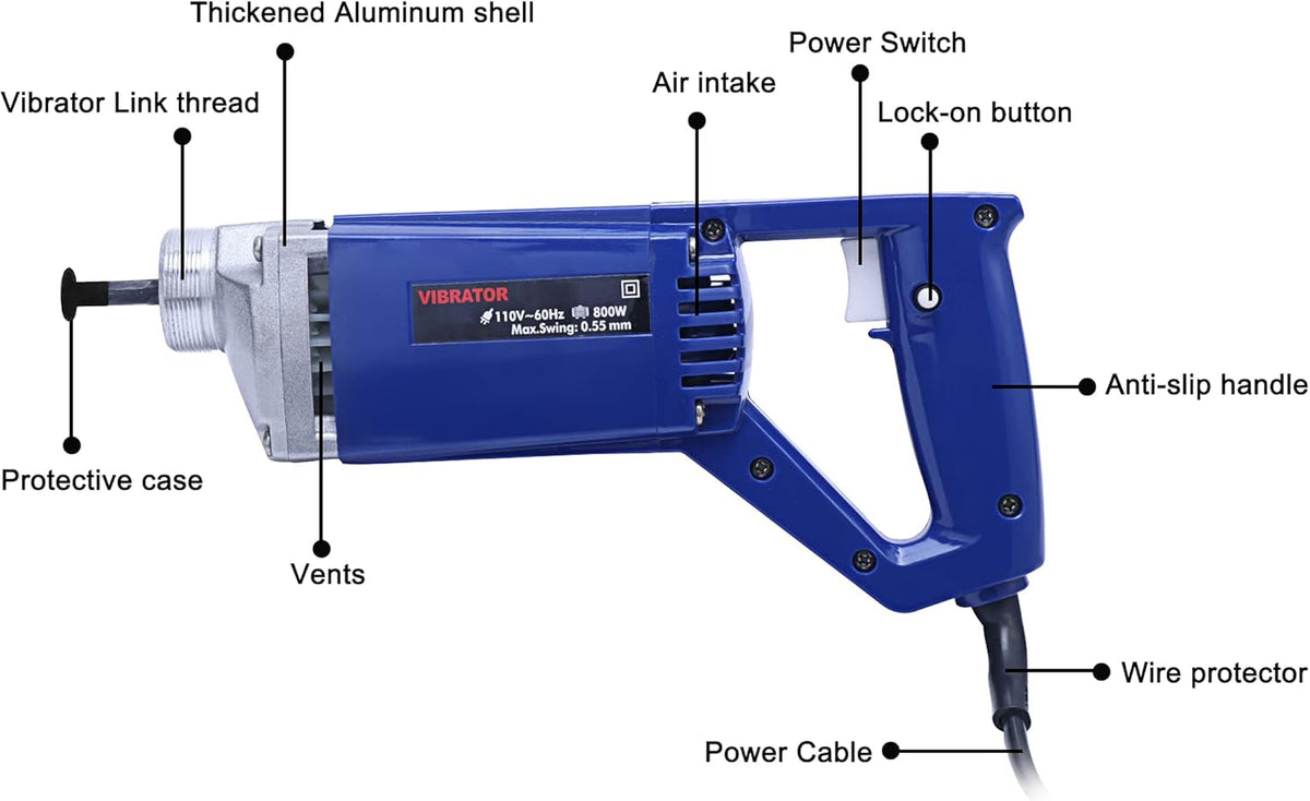 800W Hand Held Electric Concrete Vibrator D437448