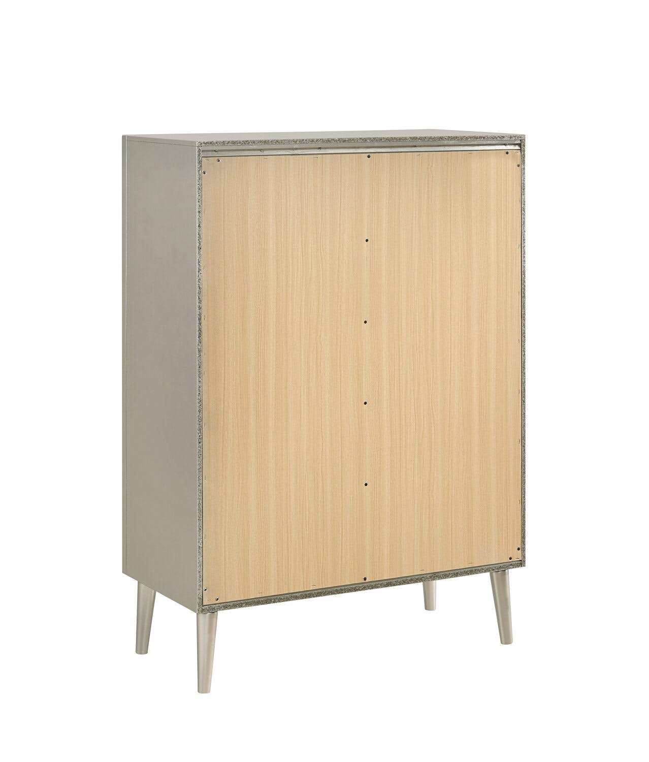 Metallic Sterling 5-Drawer Chest E377