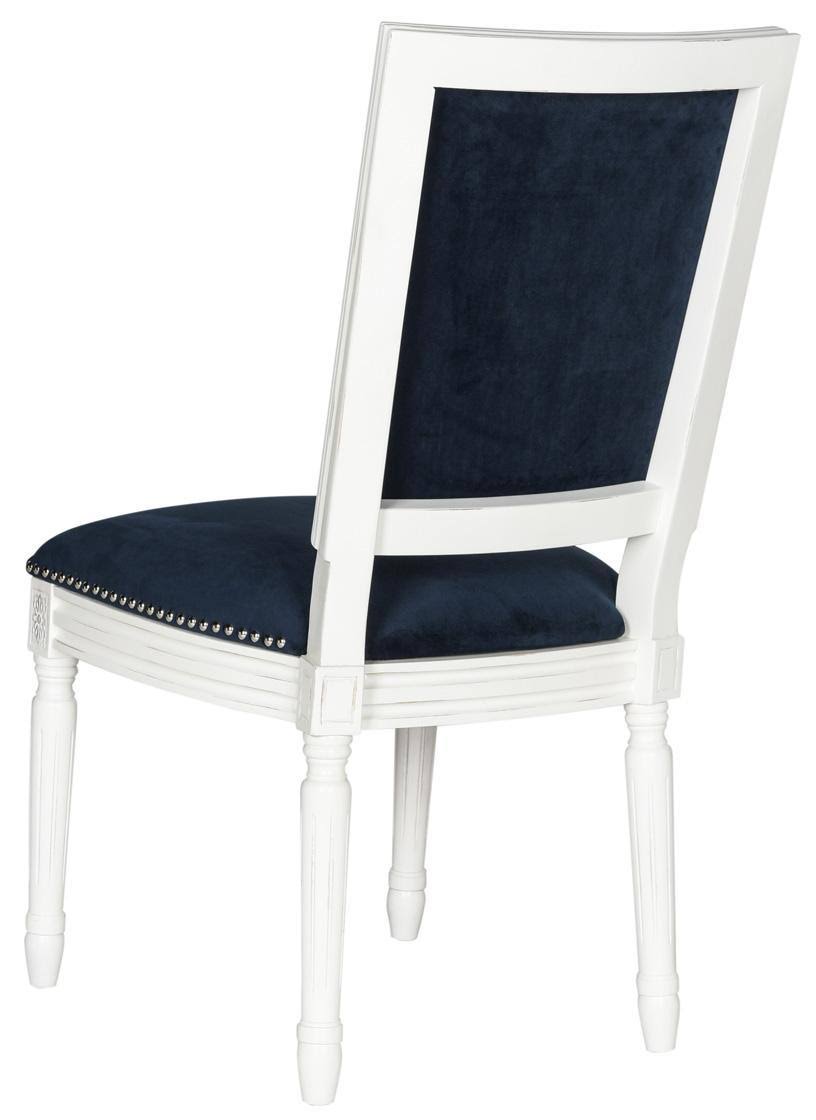 Set of 2 Black Velvet Side Chair Y716