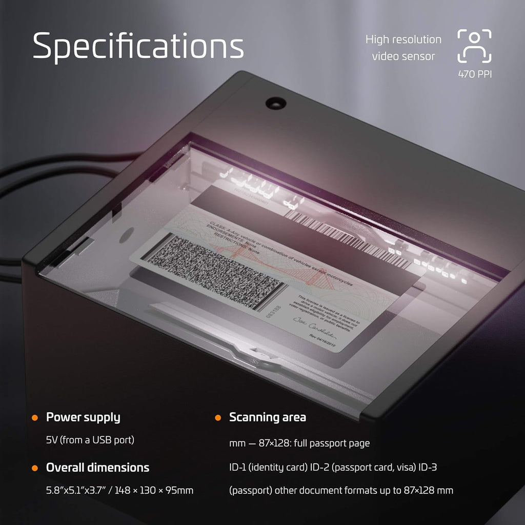 International Visitor Check-in System with Document Scanner R444