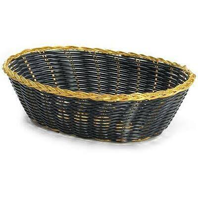 9 inch Oval Black Gold Basket D817