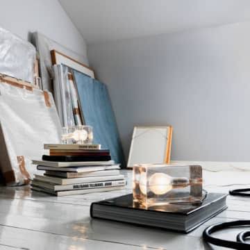 White Block Lamp T743