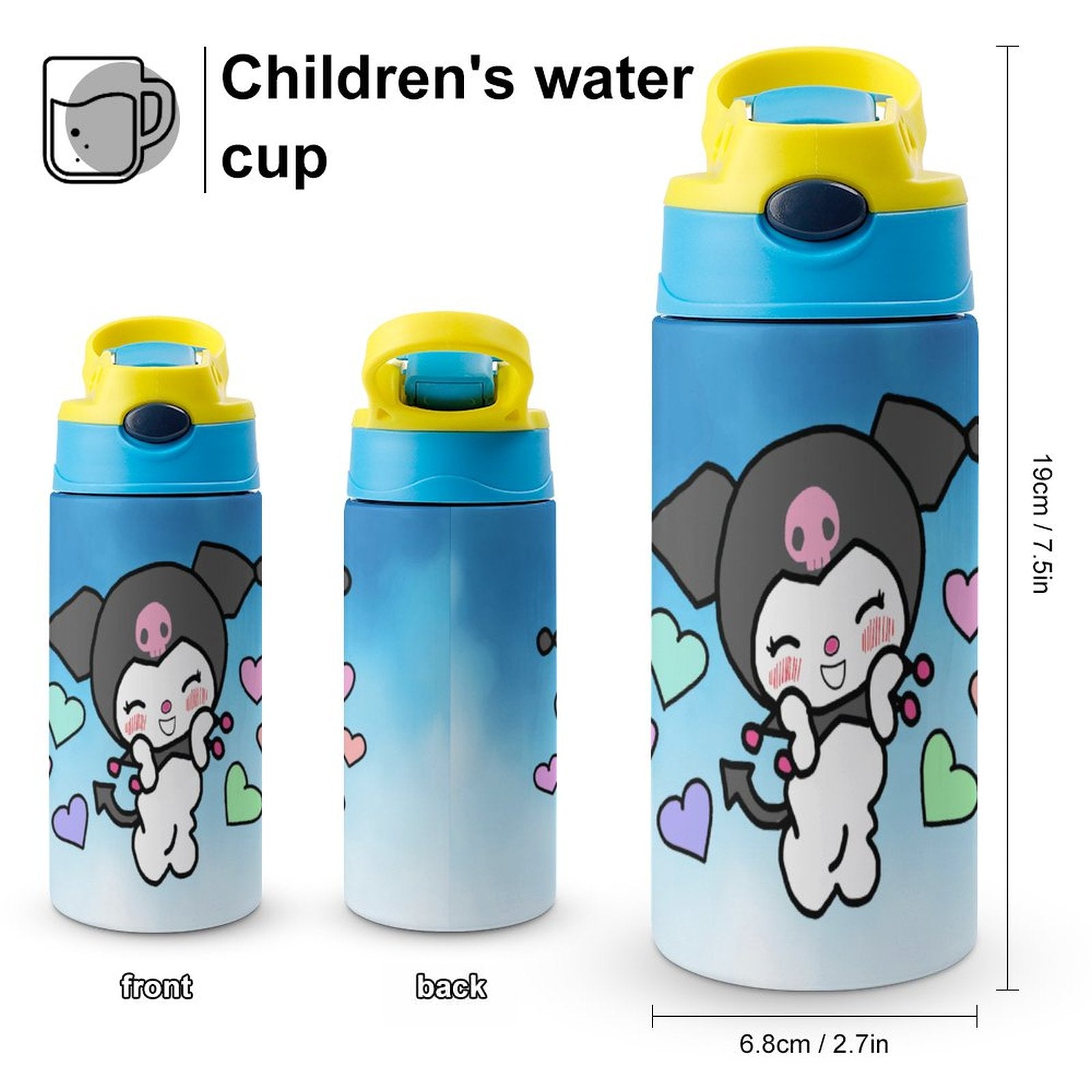Stainless Steel Vacuum Insulated Water Bottle With Straw P698578